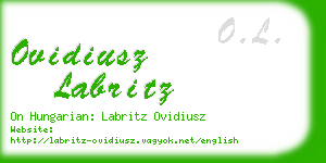 ovidiusz labritz business card